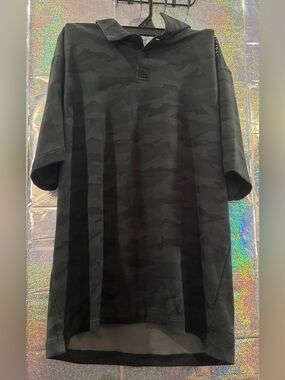 NWT MUNICIPAL Black Camo Performance Polo Shirt Size XL